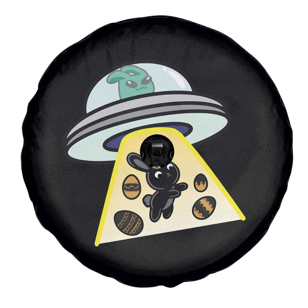 Funny Easter Day UFO Alien Bunny Spare Tire Cover