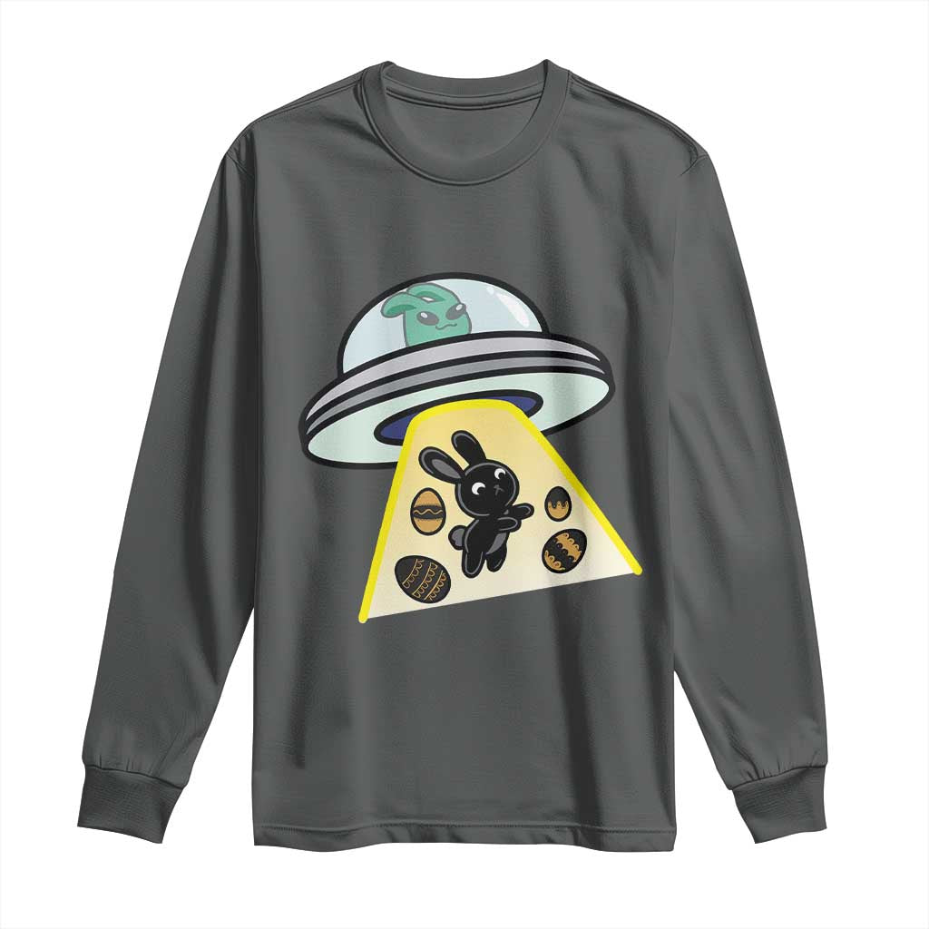 Funny Easter Day UFO Alien Bunny Long Sleeve Shirt