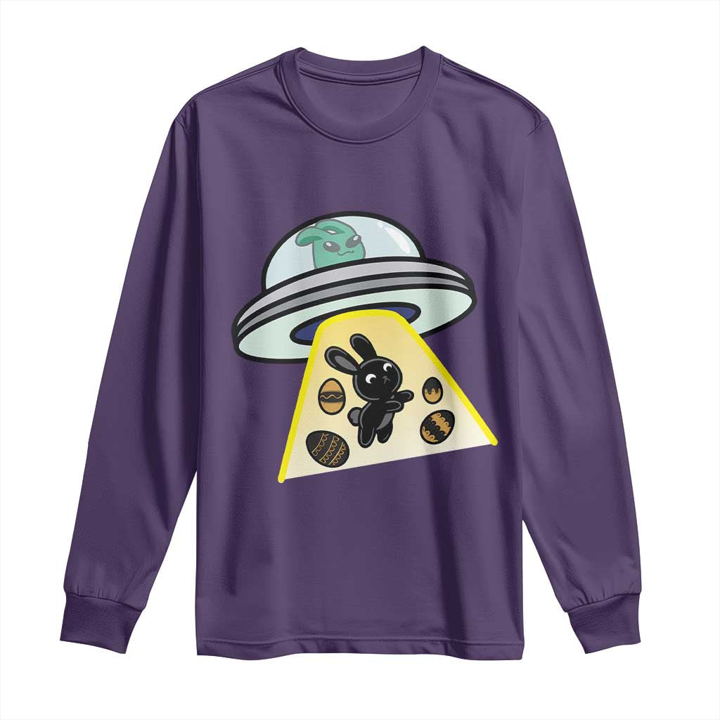 Funny Easter Day UFO Alien Bunny Long Sleeve Shirt