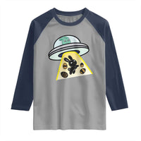 Funny Easter Day UFO Alien Bunny Raglan Shirt