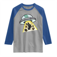 Funny Easter Day UFO Alien Bunny Raglan Shirt