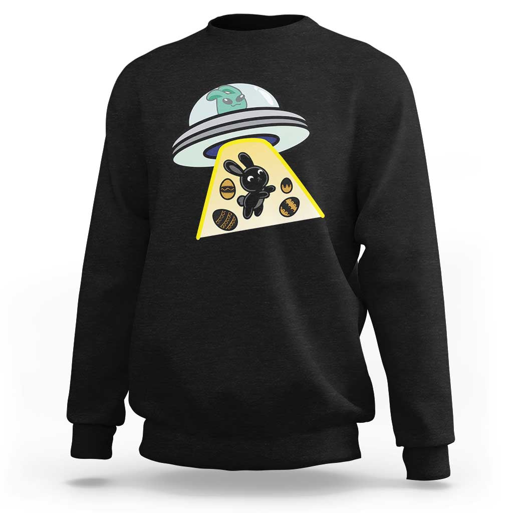 Funny Easter Day UFO Alien Bunny Sweatshirt