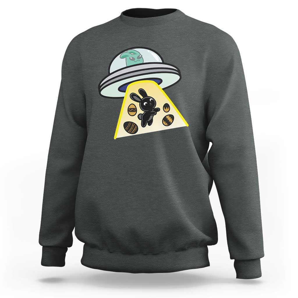 Funny Easter Day UFO Alien Bunny Sweatshirt