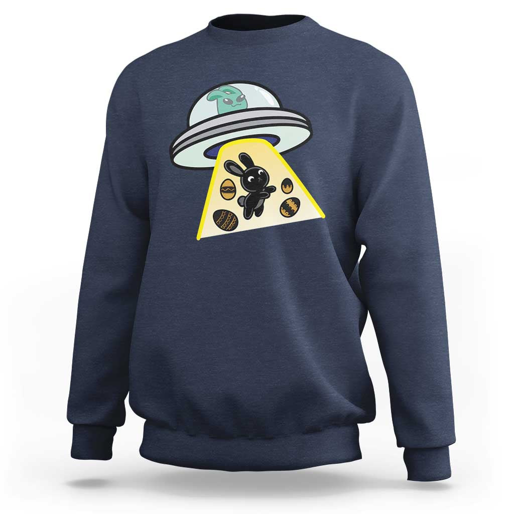 Funny Easter Day UFO Alien Bunny Sweatshirt