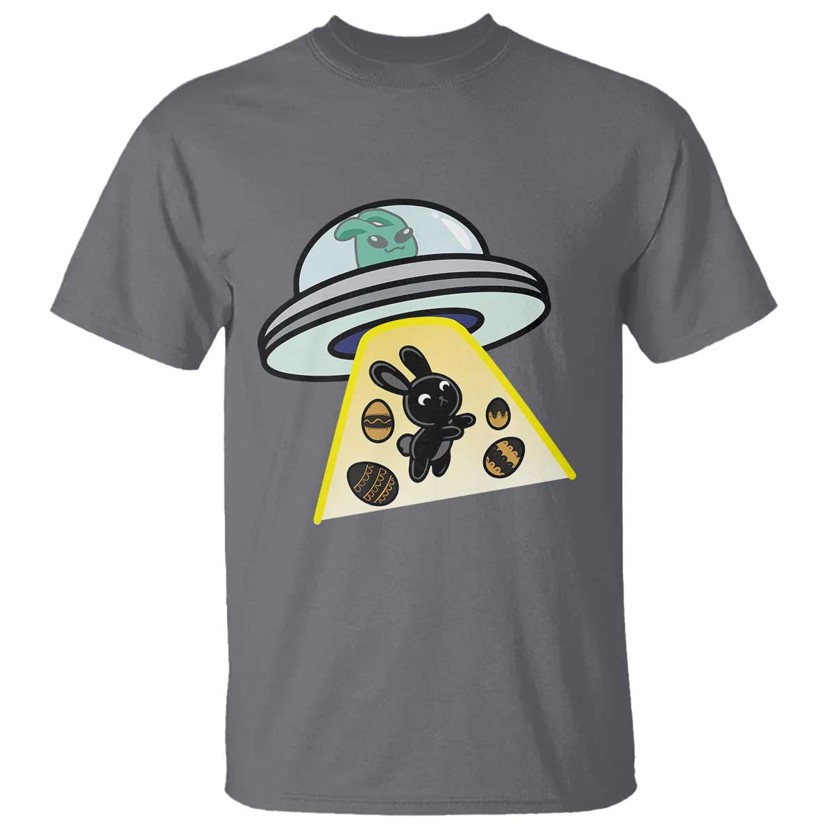 Funny Easter Day UFO Alien Bunny T Shirt