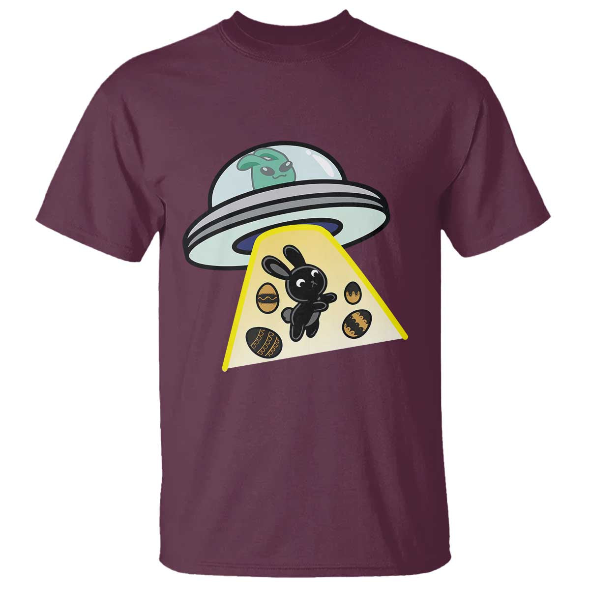 Funny Easter Day UFO Alien Bunny T Shirt