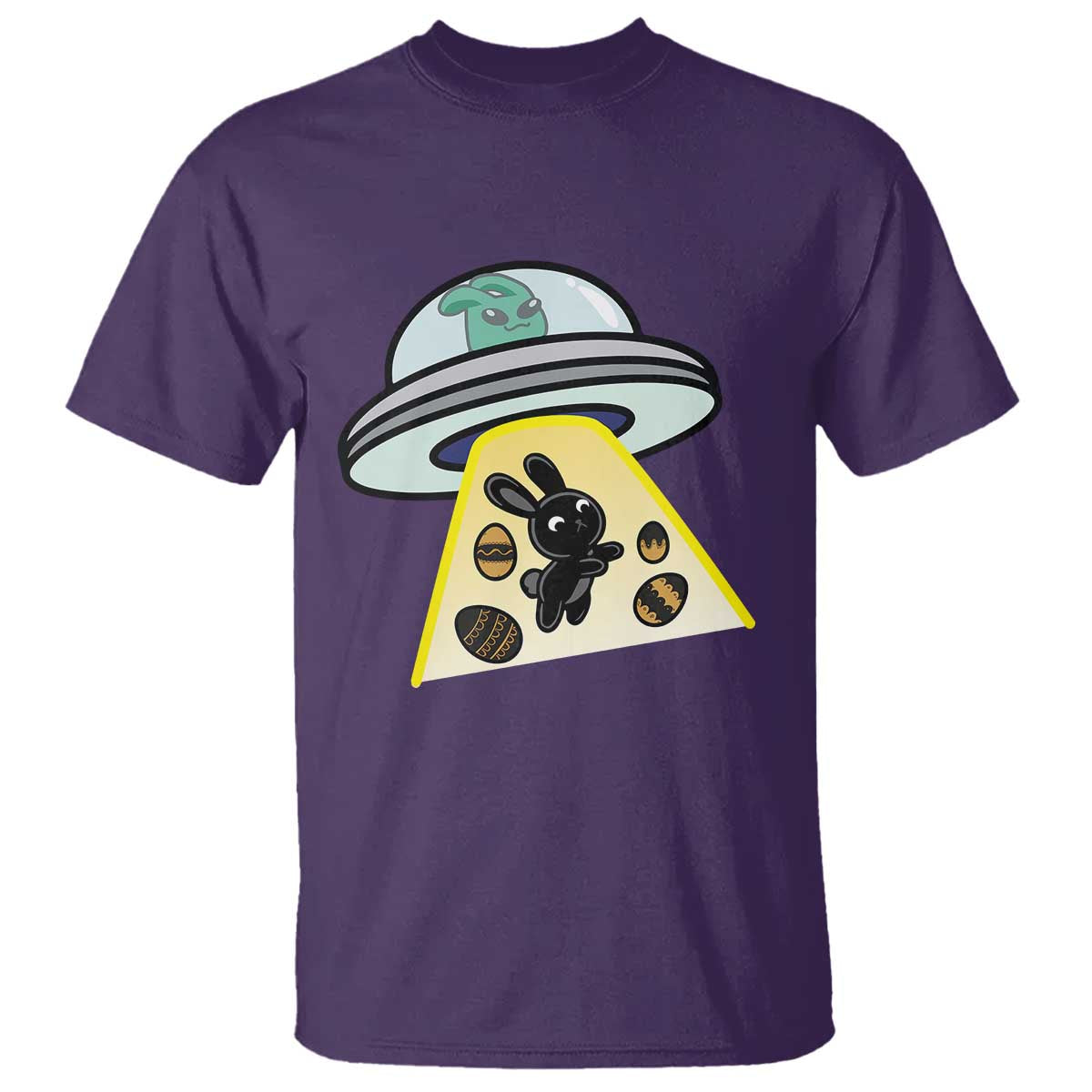 Funny Easter Day UFO Alien Bunny T Shirt
