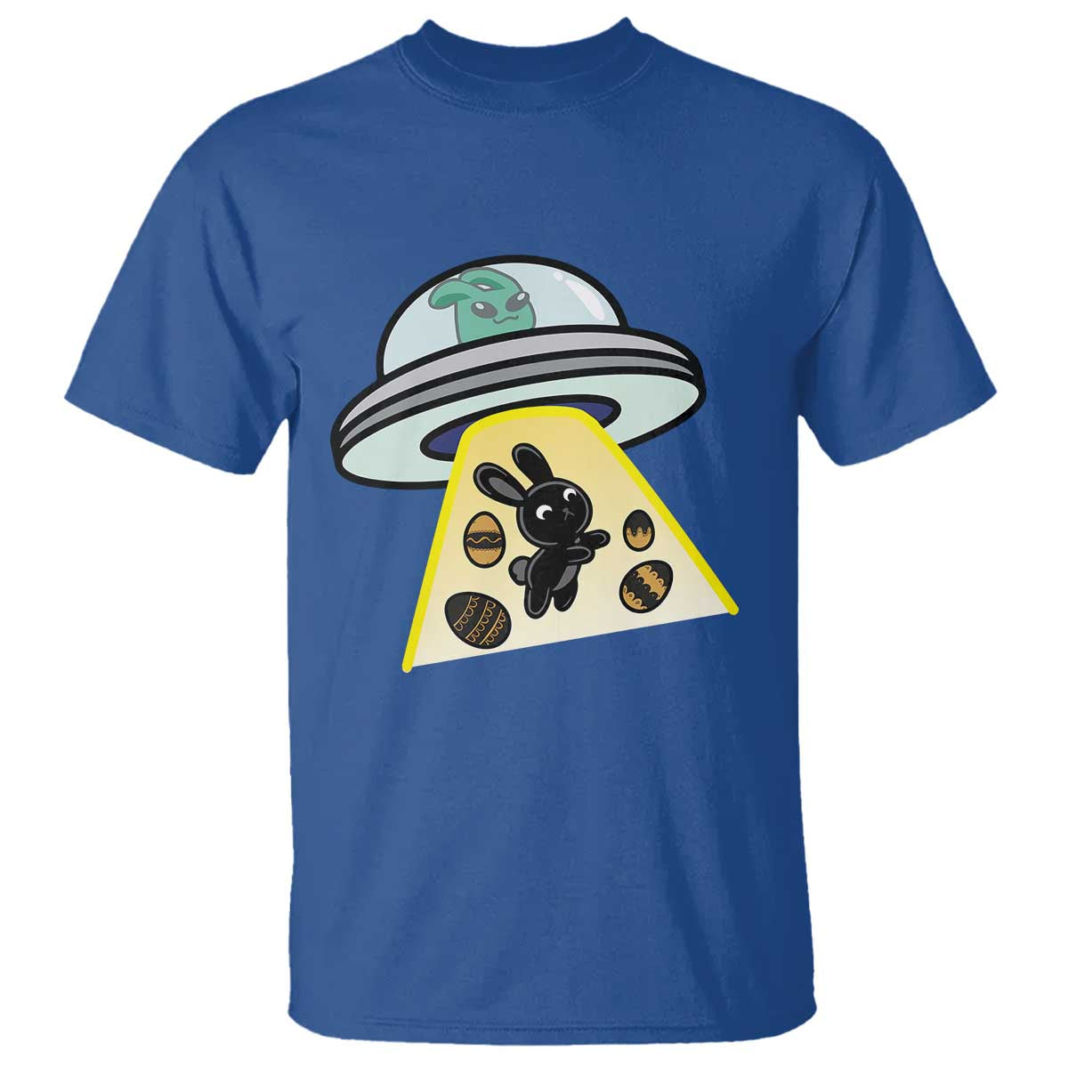 Funny Easter Day UFO Alien Bunny T Shirt