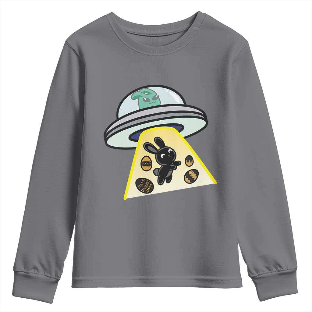 Funny Easter Day UFO Alien Bunny Youth Sweatshirt