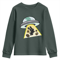 Funny Easter Day UFO Alien Bunny Youth Sweatshirt