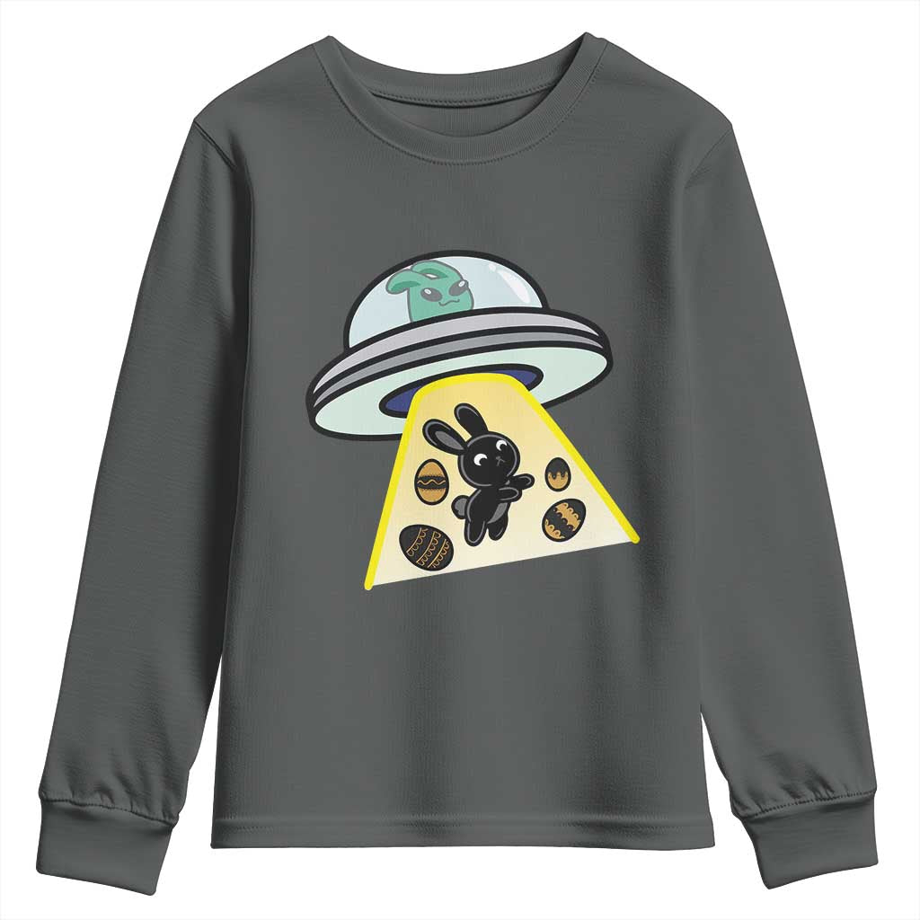 Funny Easter Day UFO Alien Bunny Youth Sweatshirt