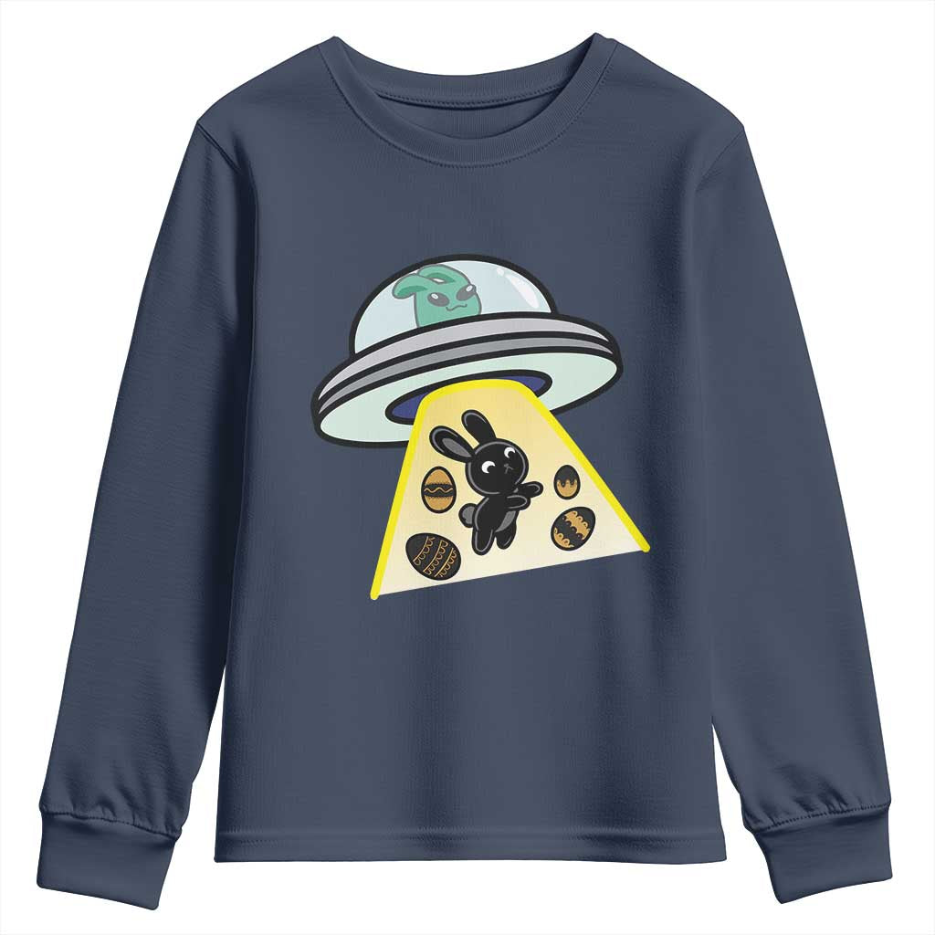 Funny Easter Day UFO Alien Bunny Youth Sweatshirt