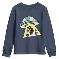 Funny Easter Day UFO Alien Bunny Youth Sweatshirt
