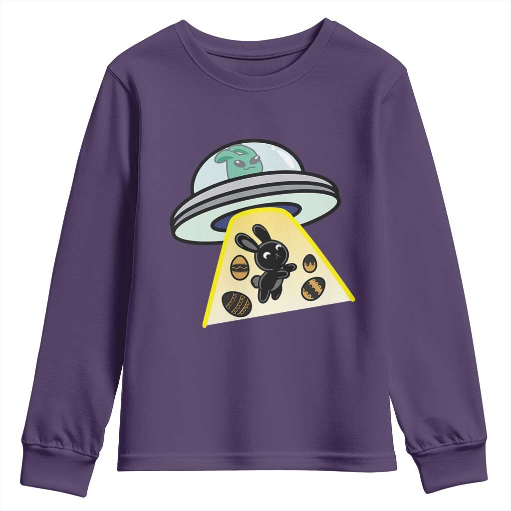 Funny Easter Day UFO Alien Bunny Youth Sweatshirt
