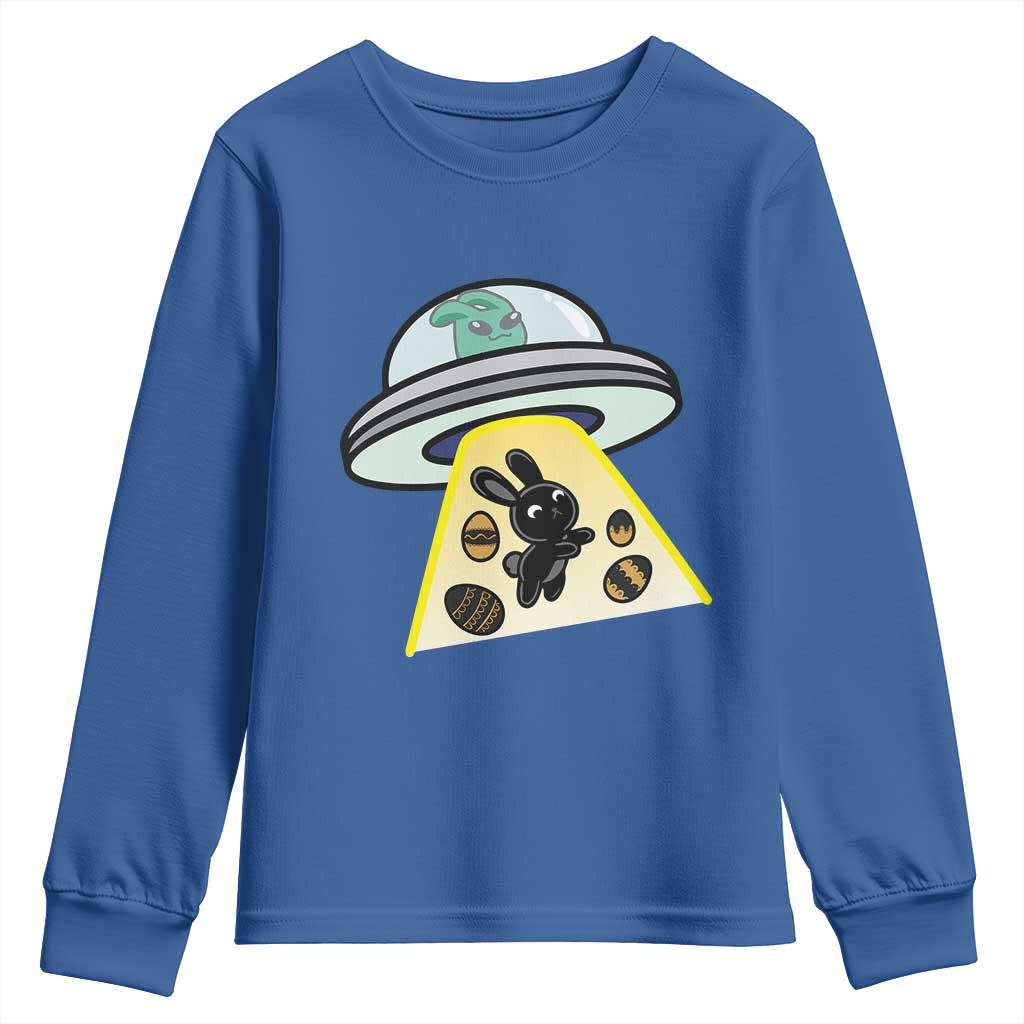 Funny Easter Day UFO Alien Bunny Youth Sweatshirt