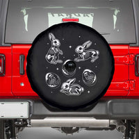 Funny Easter Day Spooky Bunny Chicks Skeleton Spare Tire Cover