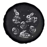 Funny Easter Day Spooky Bunny Chicks Skeleton Spare Tire Cover