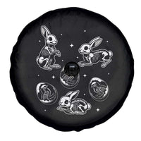 Funny Easter Day Spooky Bunny Chicks Skeleton Spare Tire Cover