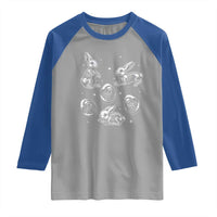 Funny Easter Day Spooky Bunny Chicks Skeleton Raglan Shirt
