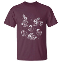 Funny Easter Day Spooky Bunny Chicks Skeleton T Shirt