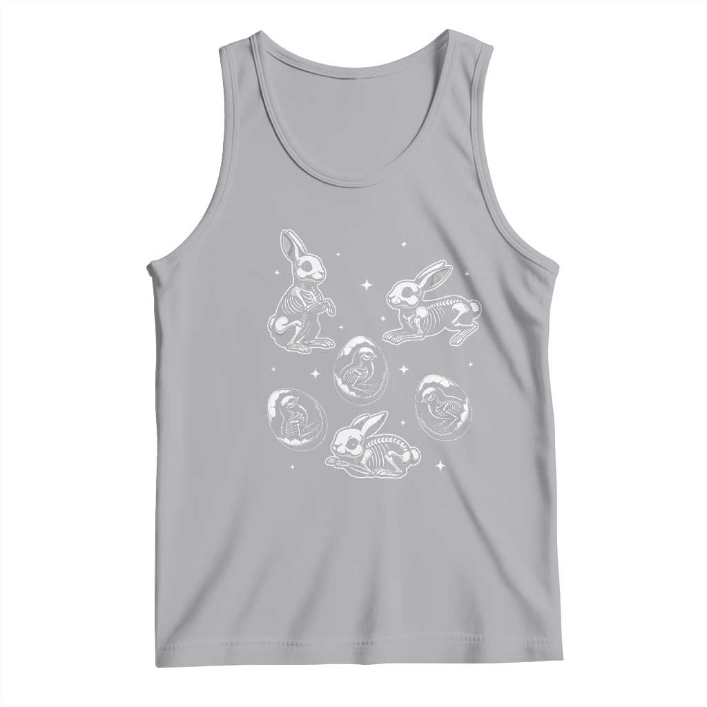 Funny Easter Day Spooky Bunny Chicks Skeleton Tank Top
