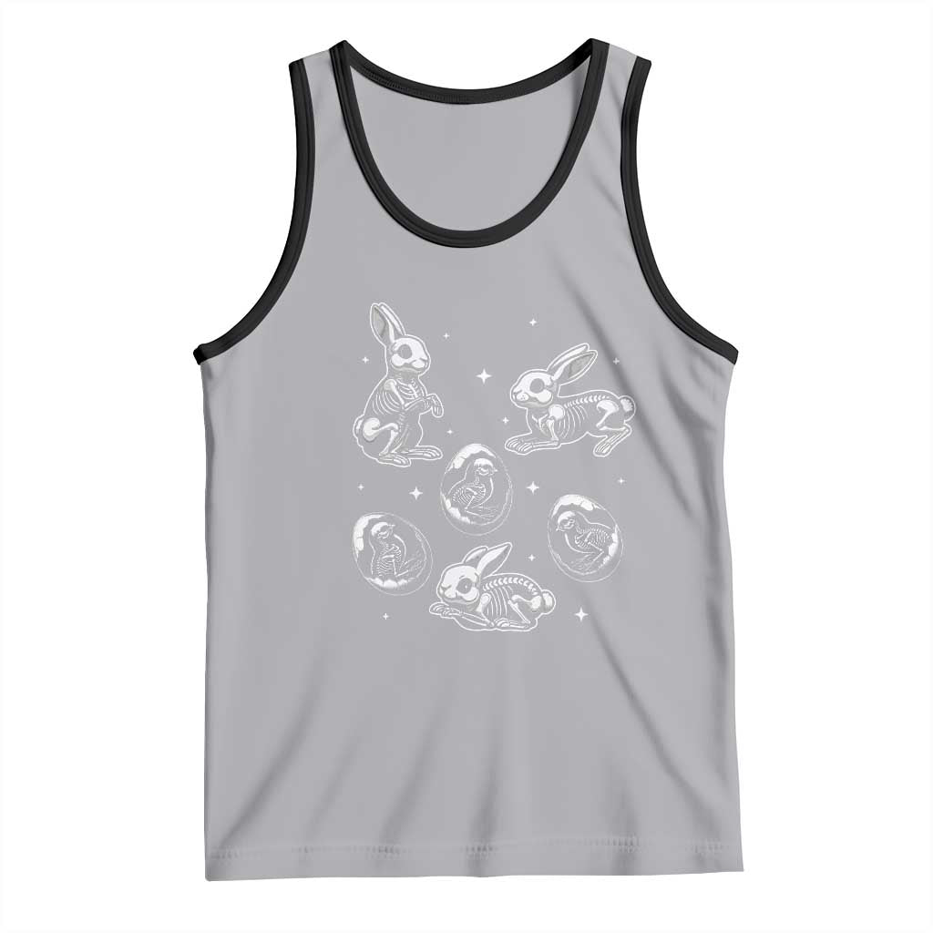 Funny Easter Day Spooky Bunny Chicks Skeleton Tank Top