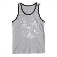 Funny Easter Day Spooky Bunny Chicks Skeleton Tank Top