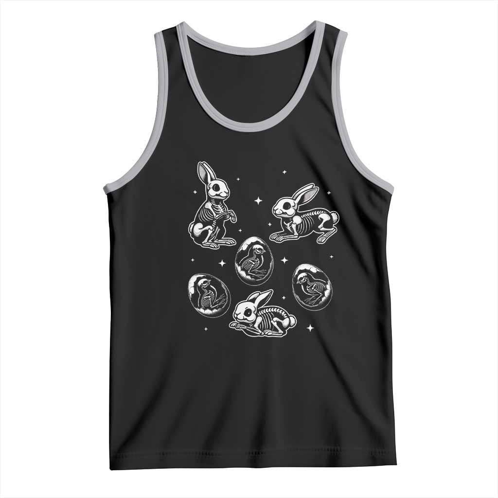 Funny Easter Day Spooky Bunny Chicks Skeleton Tank Top