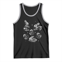 Funny Easter Day Spooky Bunny Chicks Skeleton Tank Top