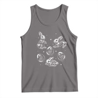 Funny Easter Day Spooky Bunny Chicks Skeleton Tank Top
