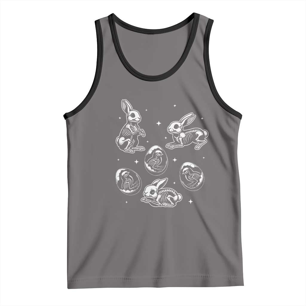 Funny Easter Day Spooky Bunny Chicks Skeleton Tank Top