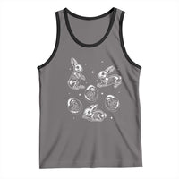 Funny Easter Day Spooky Bunny Chicks Skeleton Tank Top