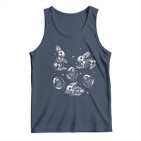 Funny Easter Day Spooky Bunny Chicks Skeleton Tank Top