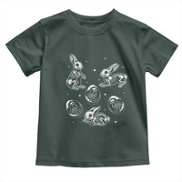 Funny Easter Day Spooky Bunny Chicks Skeleton Toddler T Shirt