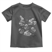 Funny Easter Day Spooky Bunny Chicks Skeleton Toddler T Shirt