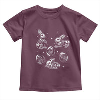 Funny Easter Day Spooky Bunny Chicks Skeleton Toddler T Shirt