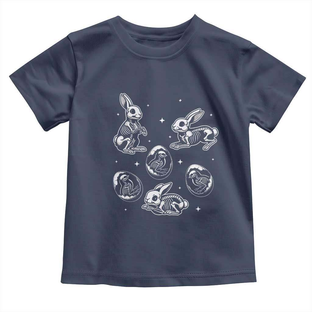 Funny Easter Day Spooky Bunny Chicks Skeleton Toddler T Shirt