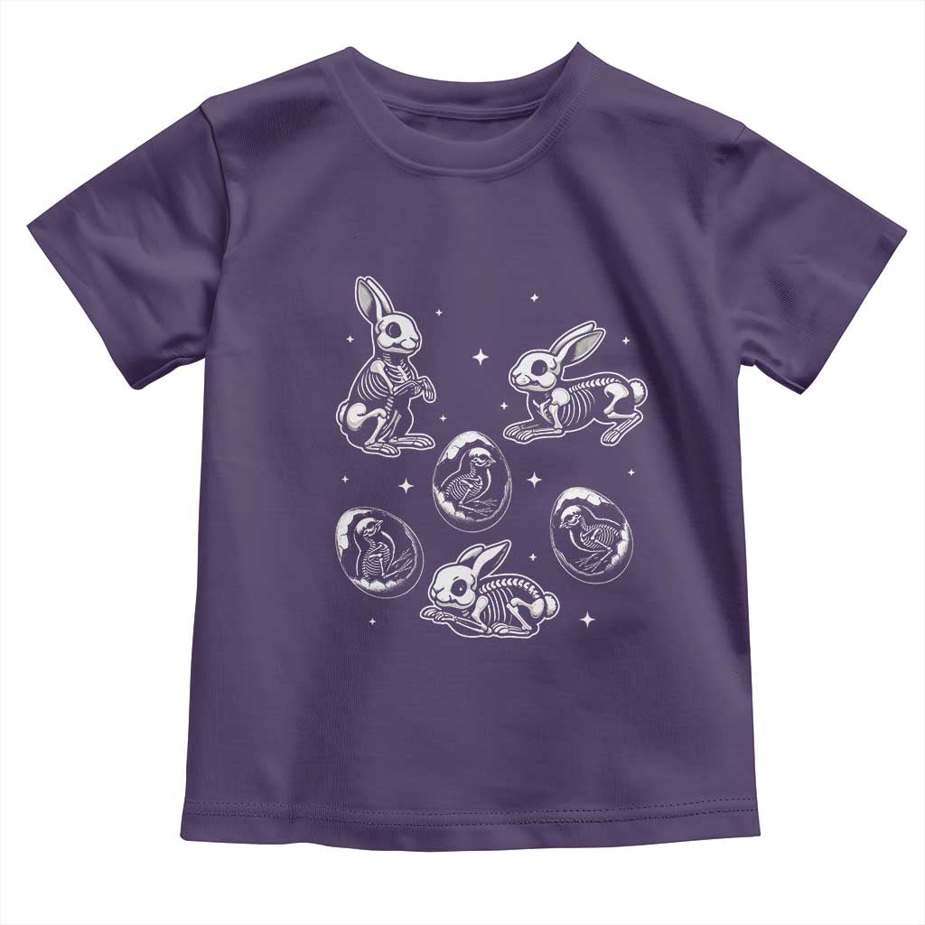 Funny Easter Day Spooky Bunny Chicks Skeleton Toddler T Shirt