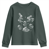 Funny Easter Day Spooky Bunny Chicks Skeleton Youth Sweatshirt