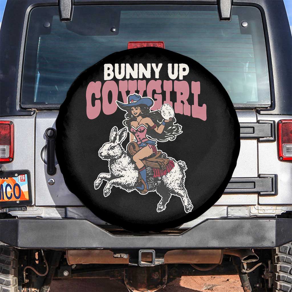 Funny Easter Day Western Spare Tire Cover Bunny Up Cowgirl Country Bunny