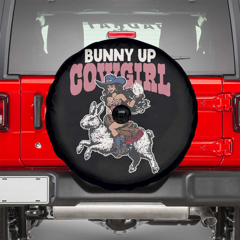 Funny Easter Day Western Spare Tire Cover Bunny Up Cowgirl Country Bunny