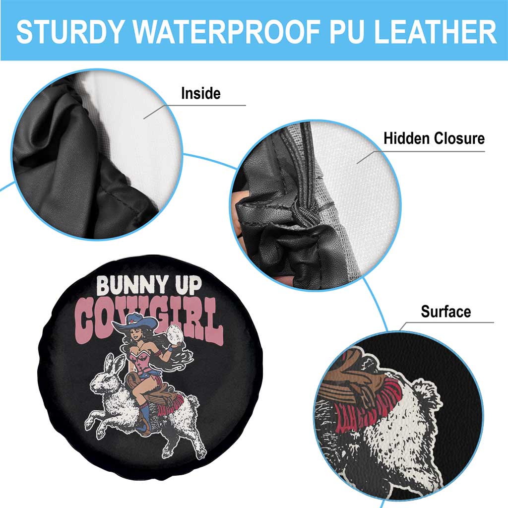 Funny Easter Day Western Spare Tire Cover Bunny Up Cowgirl Country Bunny