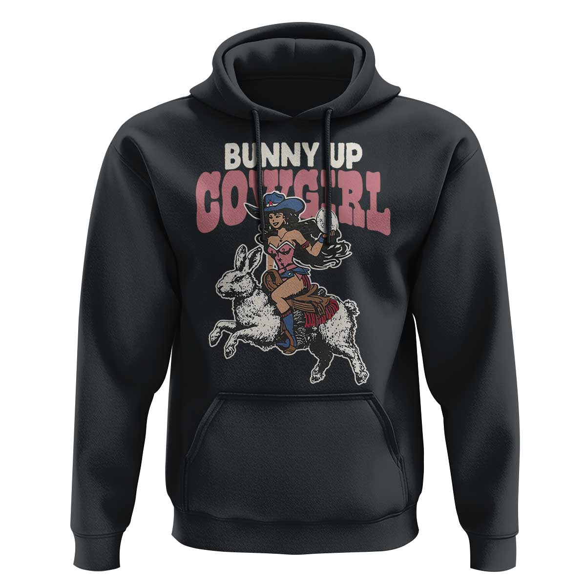 Funny Easter Day Western Hoodie Bunny Up Cowgirl Country Bunny
