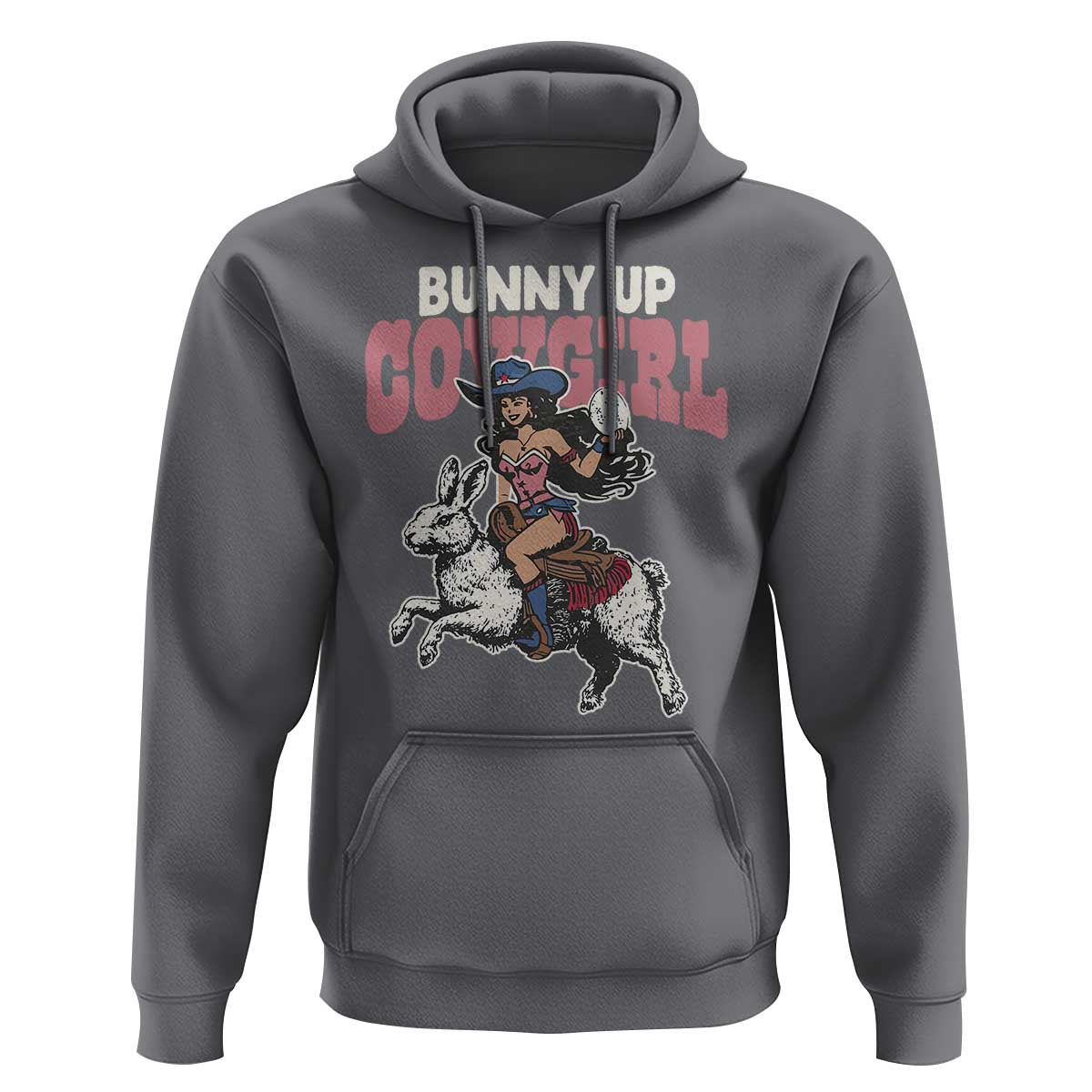 Funny Easter Day Western Hoodie Bunny Up Cowgirl Country Bunny