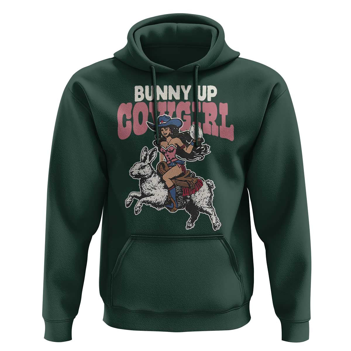 Funny Easter Day Western Hoodie Bunny Up Cowgirl Country Bunny
