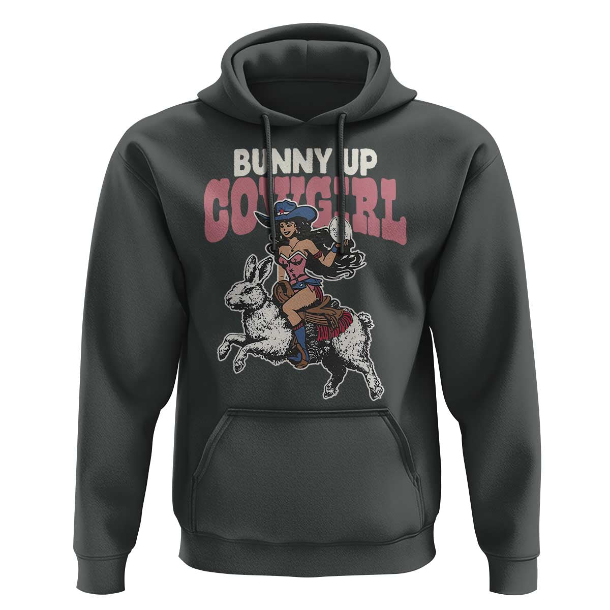 Funny Easter Day Western Hoodie Bunny Up Cowgirl Country Bunny