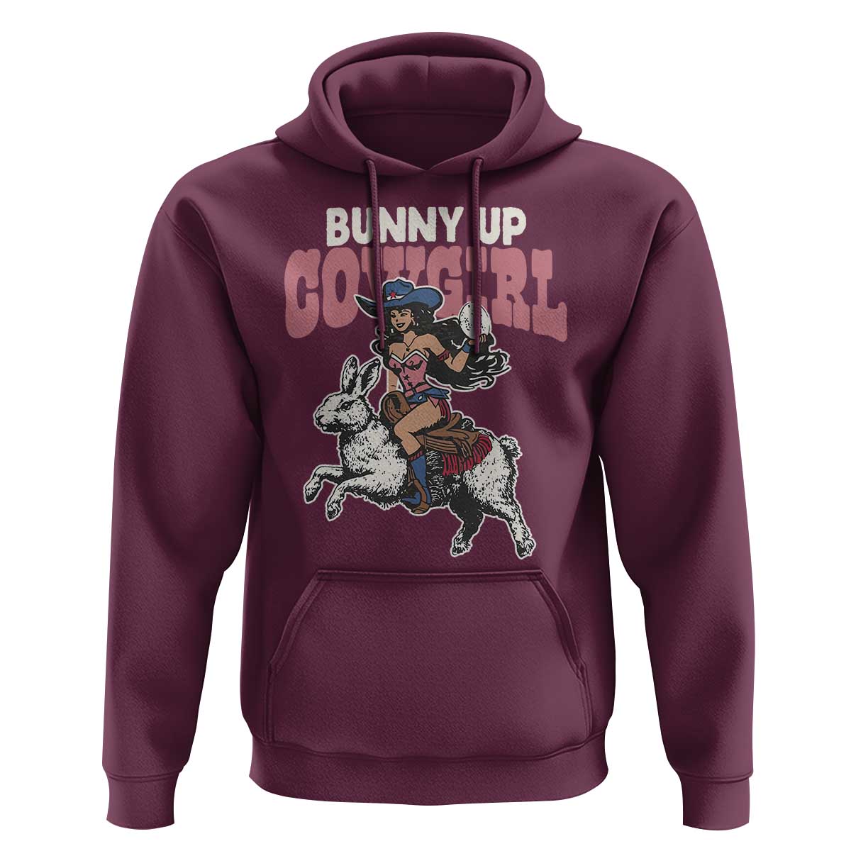 Funny Easter Day Western Hoodie Bunny Up Cowgirl Country Bunny