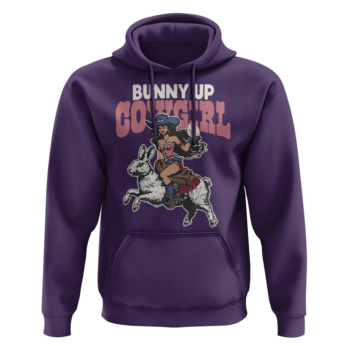 Funny Easter Day Western Hoodie Bunny Up Cowgirl Country Bunny