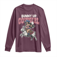 Funny Easter Day Western Long Sleeve Shirt Bunny Up Cowgirl Country Bunny
