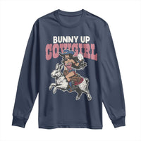 Funny Easter Day Western Long Sleeve Shirt Bunny Up Cowgirl Country Bunny